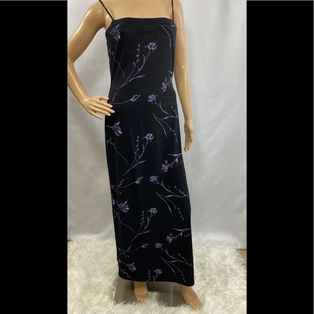 Black spandex/nylon tube maxi dress Junior Large